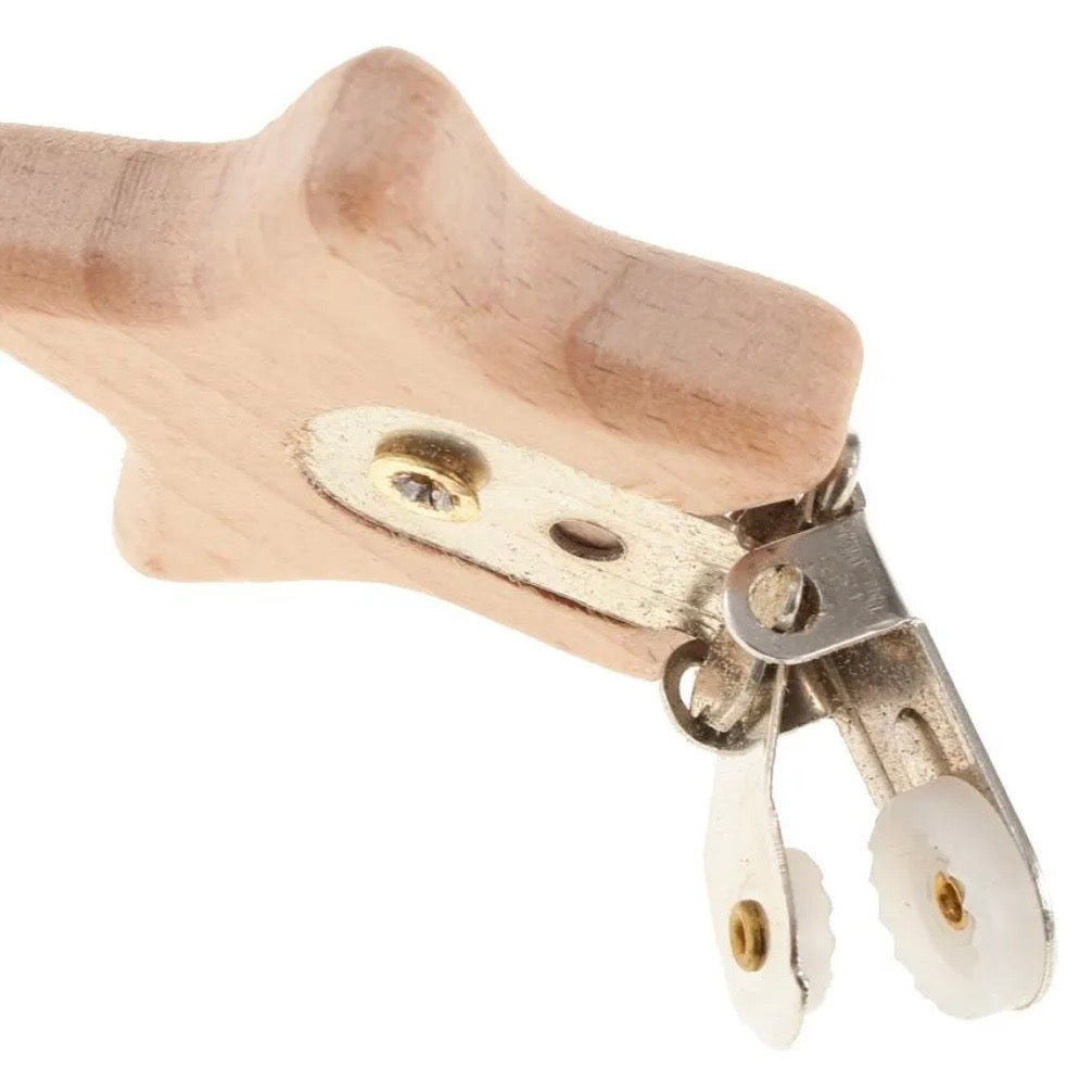 Clip Estrella de Madera para Porta Chupete