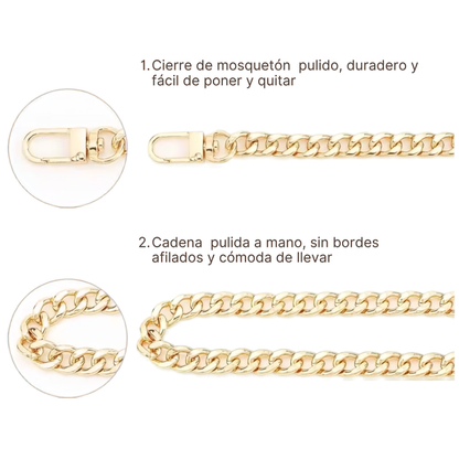 Cadena Dorada para Bolso 60 cm | Correa Metálica Desmontable