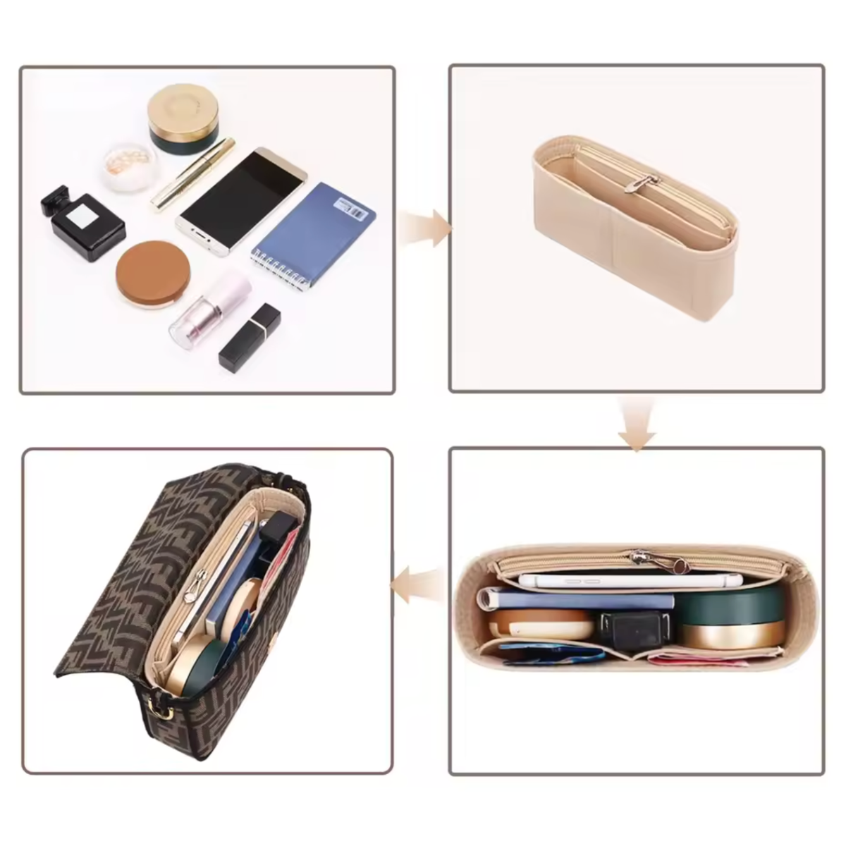 Organizador de Bolsos y Carteras | Interior Multibolsillos