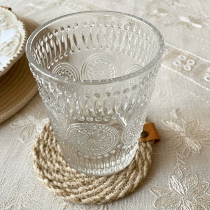 Set de 6 posavasos en Algodón + Yute (12 cm)