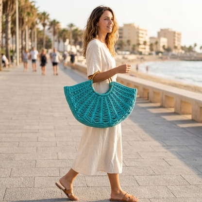 Bolso Cesta Turquesa
