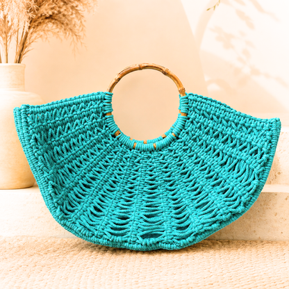 Bolso Cesta Turquesa