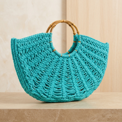 Bolso Cesta Turquesa