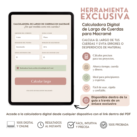 Guía de Cálculo de Largo de Cuerdas (PDF descargable) + Calculadora Digital